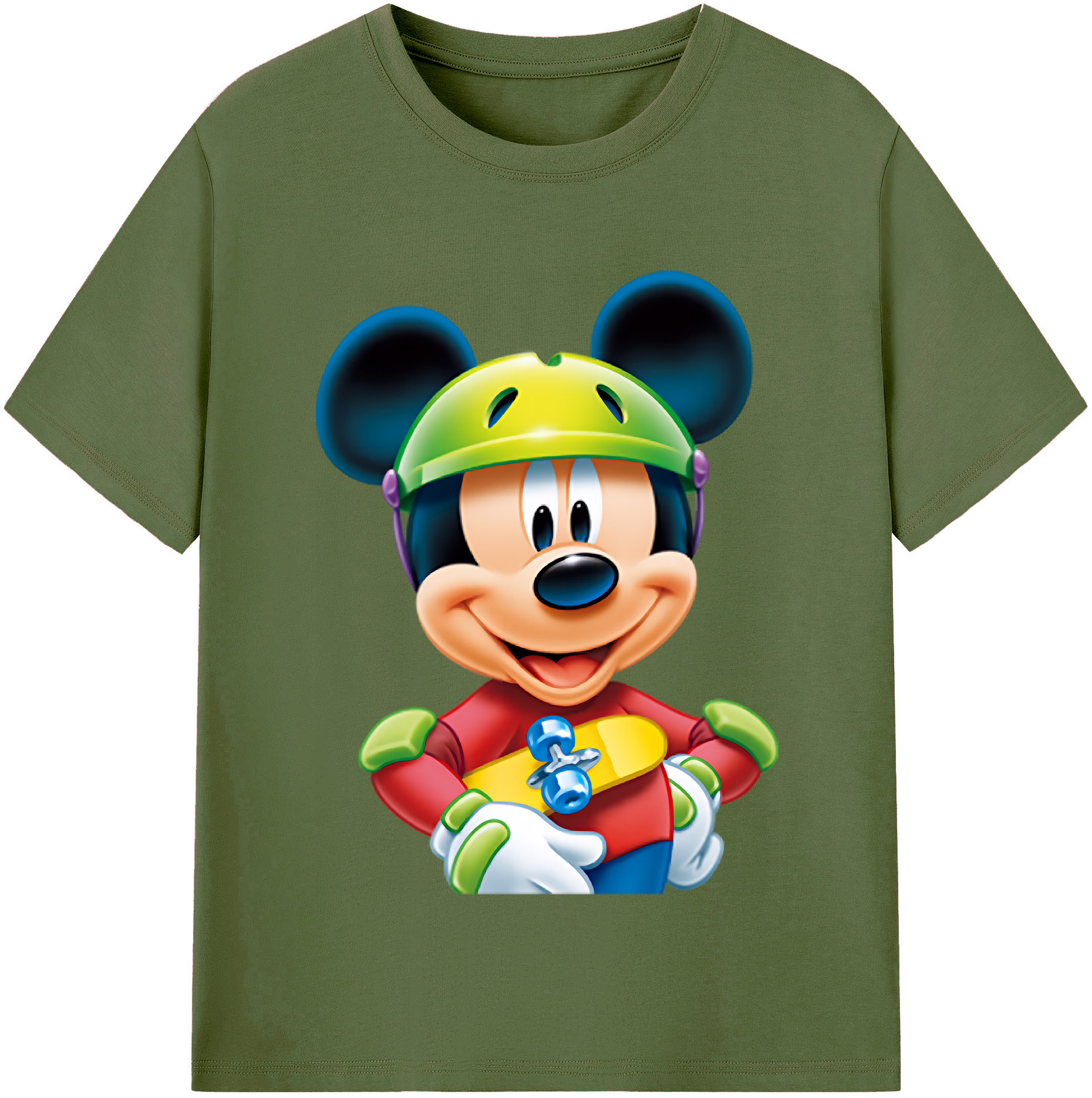 （画像用） ミッキーマウス Mickey Mouse 綿100％半袖Tシャツ（フロントプリント）